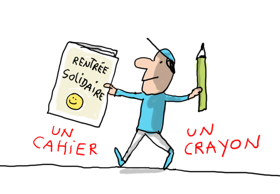 Dessin Un cahier un crayon - Jacques Azam