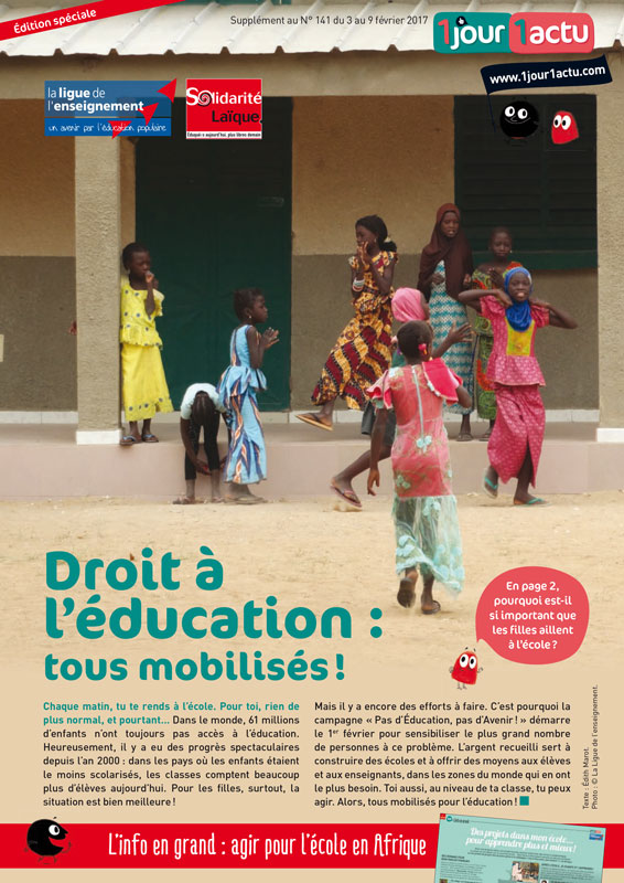 Droit à l'éducation - 1jour1actu