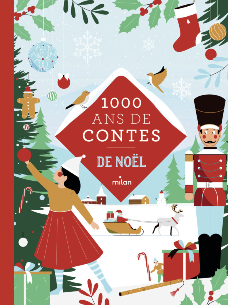 Couverture du livre Mille ans de contes de Noël